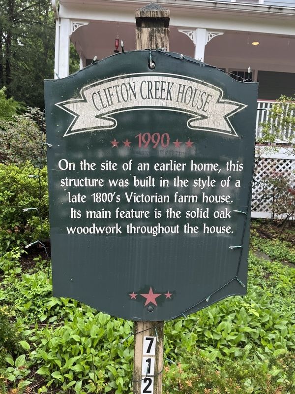 Clifton Creek House Marker image. Click for full size.