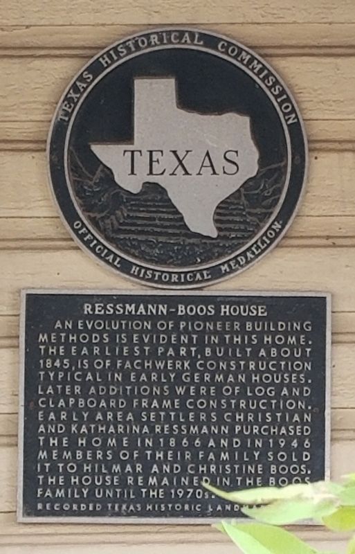 Ressmann-Boos House Marker image. Click for full size.
