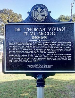 Dr Thomas Vivian McCoo Marker image. Click for full size.