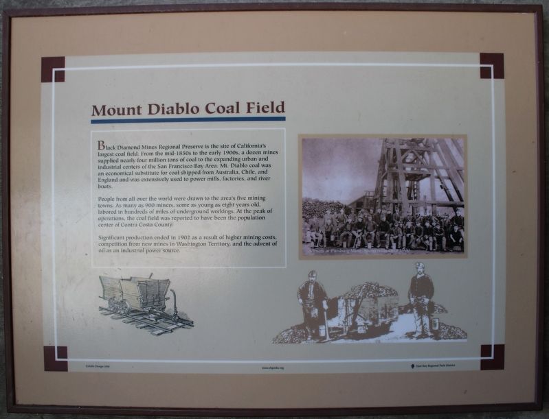Mount Diablo Coal Field Marker image. Click for full size.