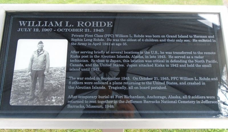 William L. Rohde Marker image. Click for full size.