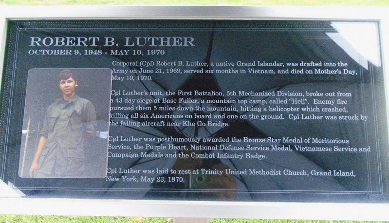 Robert B. Luther Marker. Click for full size. Robert B. Luther Marker image. Click for full size.