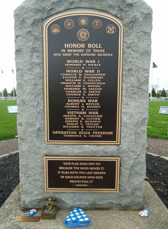 Grand Island Roll of Honored Dead. Click for full size. Grand Island Roll of Honored Dead image. Click for full size.