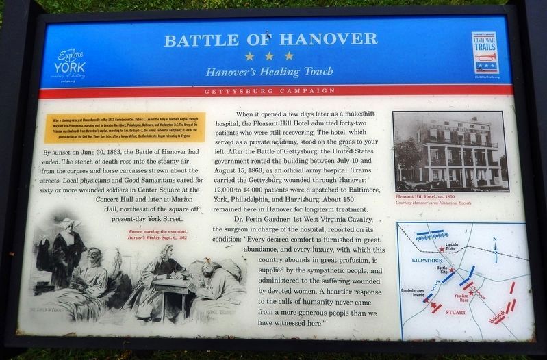Battle of Hanover Marker image. Click for full size.