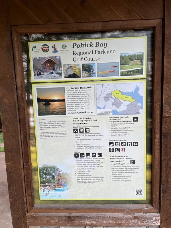 Pohick Bay Regional Park and Golf Course side of the marker image. Click for full size.