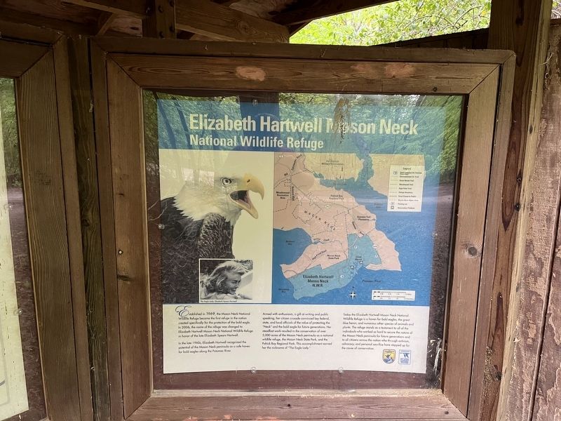Elizabeth Hartwell Mason Neck National Wildlife Refuge Marker image. Click for full size.