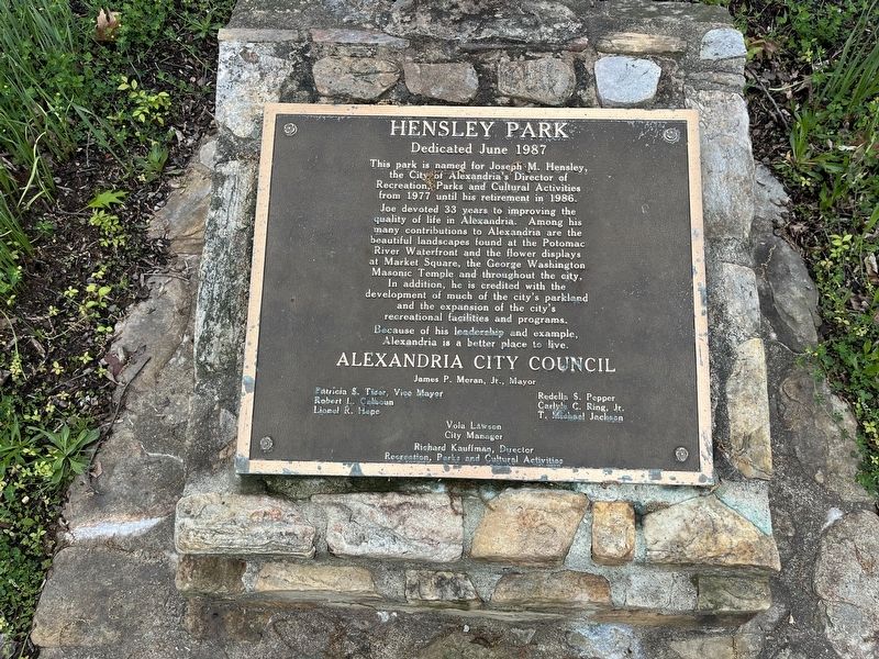 Hensley Park Marker. Click for full size. Hensley Park Marker image. Click for full size.