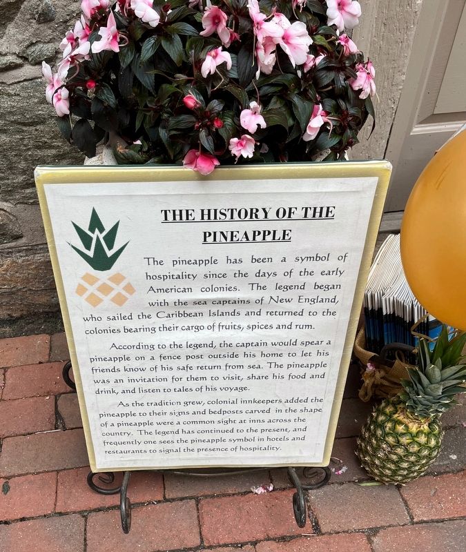 The History of the Pineapple Marker image. Click for full size.
