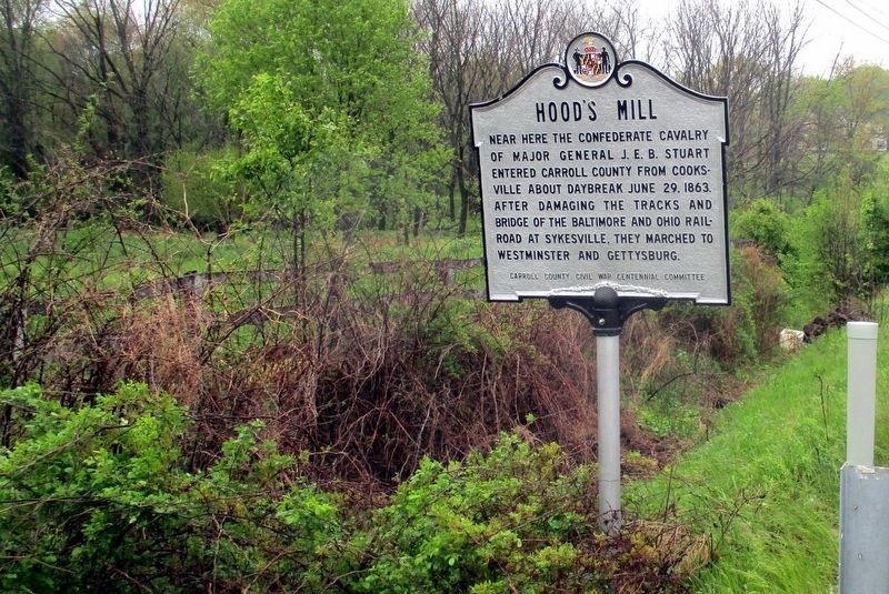 Hoids Mill Marker - Wide View image. Click for full size.
