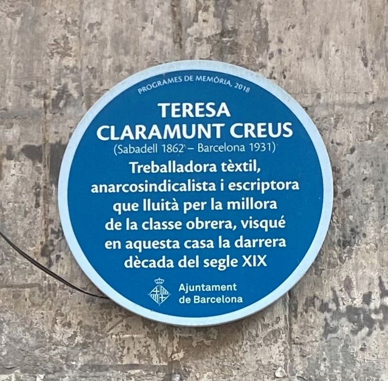Teresa Claramunt Creus Marker image. Click for full size.