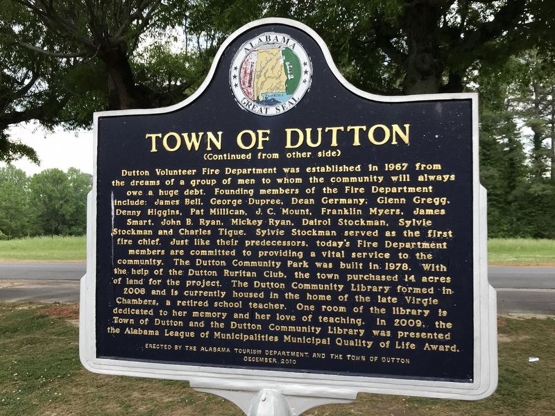Town of Dutton Marker (Side B) image. Click for full size.