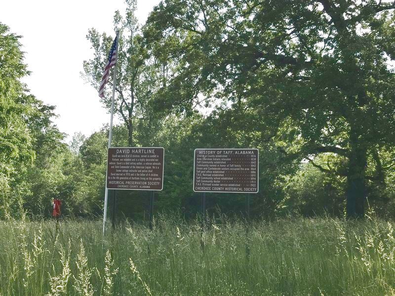 History of Taff, Alabama Marker on right. image. Click for full size.