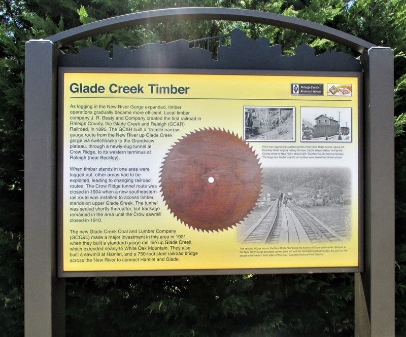 Glade Creek Timber Marker. Click for full size. Glade Creek Timber Marker image. Click for full size.