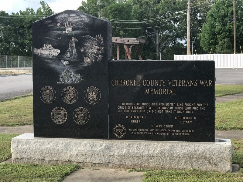 Cherokee County Veterans War Memorial image. Click for full size.