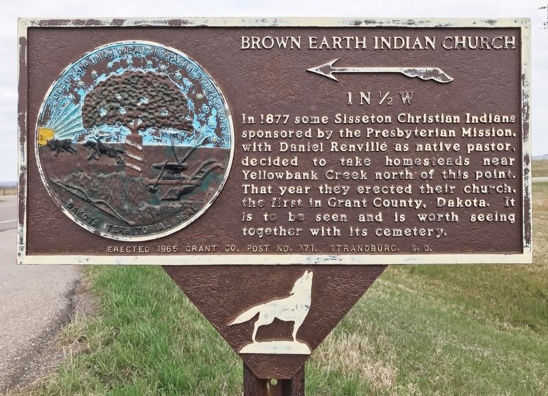 Brown Earth Indian Church Marker image. Click for full size.