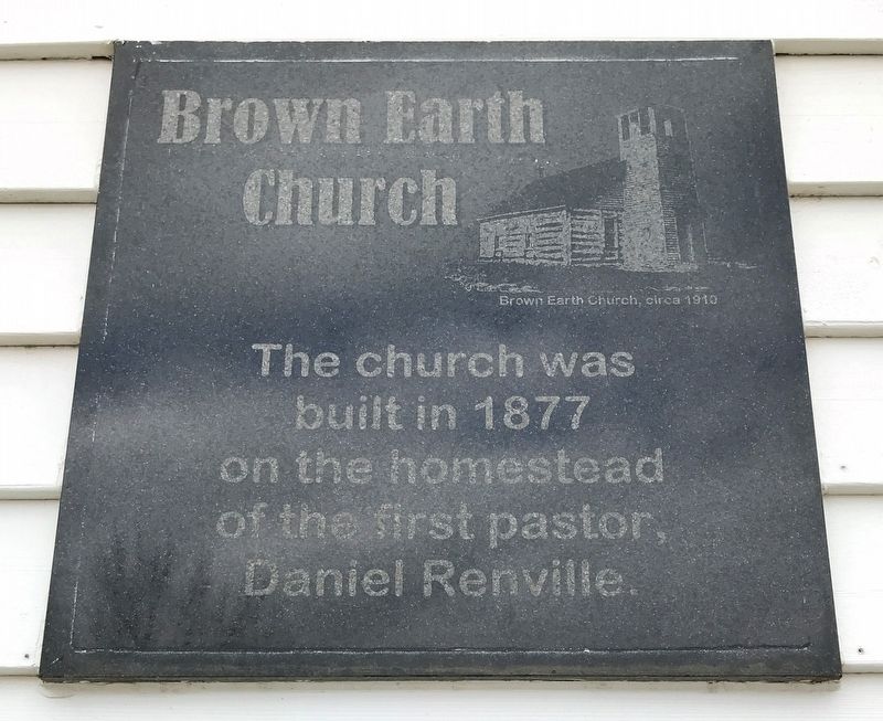 Brown Earth Church Marker image. Click for full size.