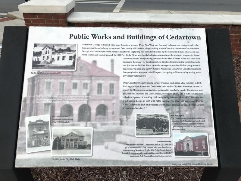 Public Works and Buildings of Cedartown Marker image. Click for full size.