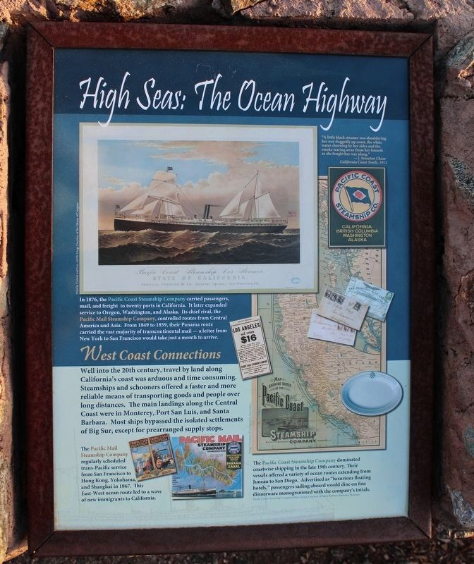 High Seas: The Ocean Highway Marker image. Click for full size.