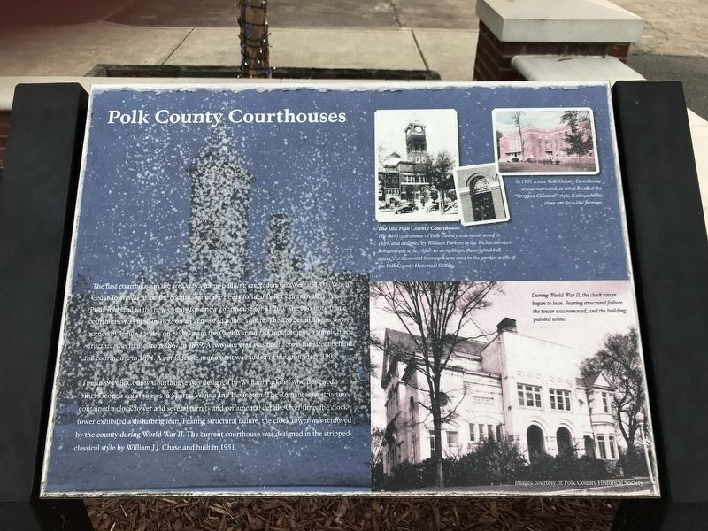 Polk County Courthouses Marker image. Click for full size.