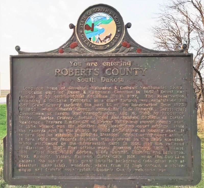 Roberts County Marker image. Click for full size.