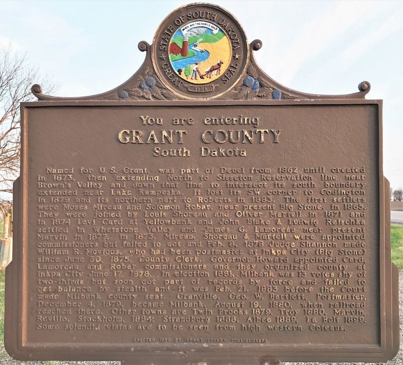 Grant County Marker image. Click for full size.