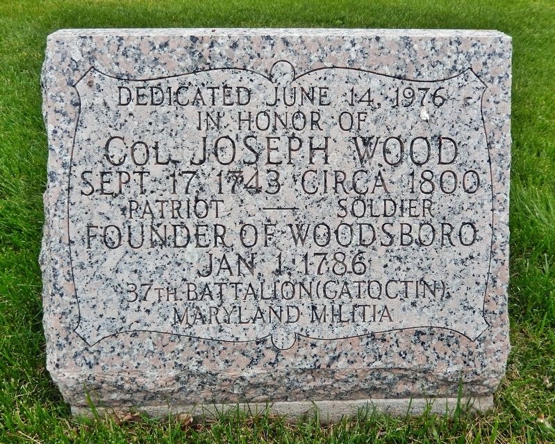 Col. Joseph Wood Marker image. Click for full size.