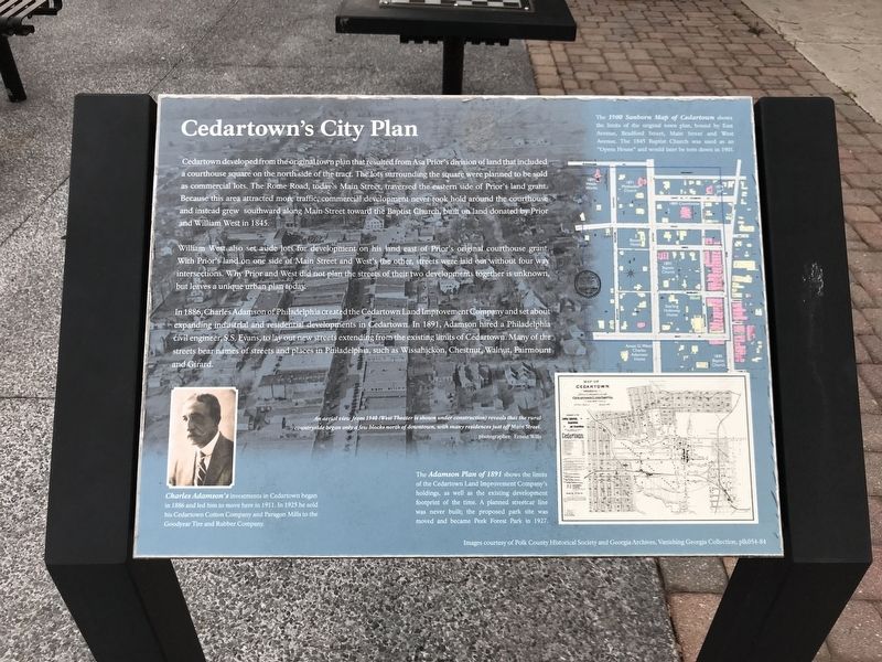 Cedartown's City Plan Marker. Click for full size. Cedartown's City Plan Marker image. Click for full size.