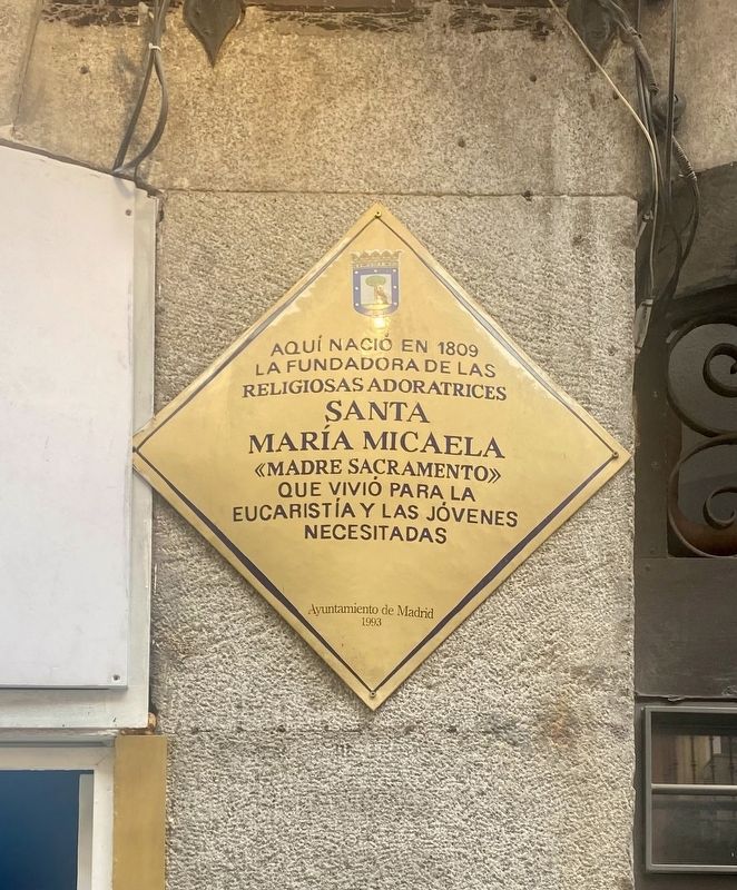 Santa Mar�a Micaela (Madre Sacramento) Marker image. Click for full size.