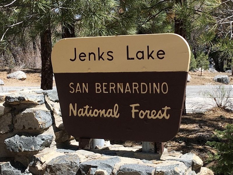 Jenks Lake sign image. Click for full size.