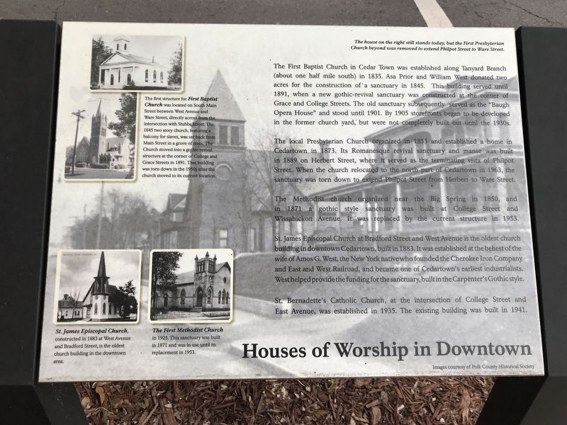 Houses of Worship in Downtown Marker image. Click for full size.
