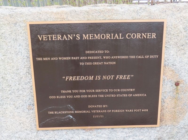Veterans Memorial Corner Marker image. Click for full size.