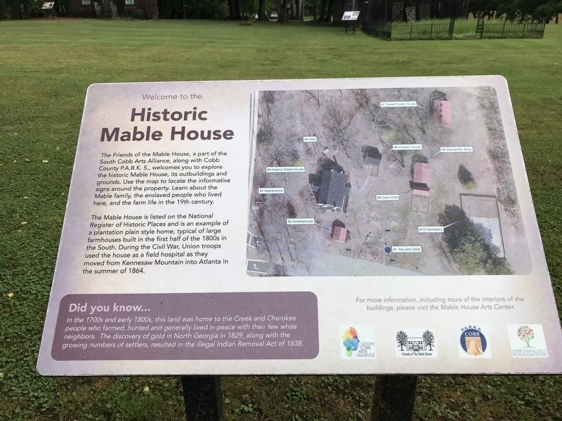 Historic Mable House Marker image. Click for full size.