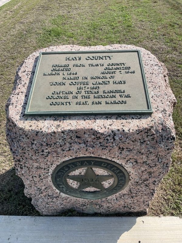 Hays County Marker image. Click for full size.