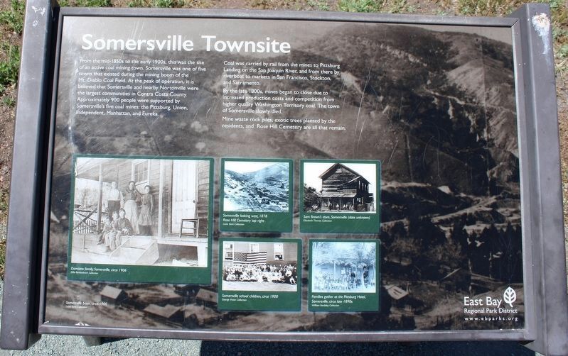 Somersville Townsite Marker (Replacement) image. Click for full size.