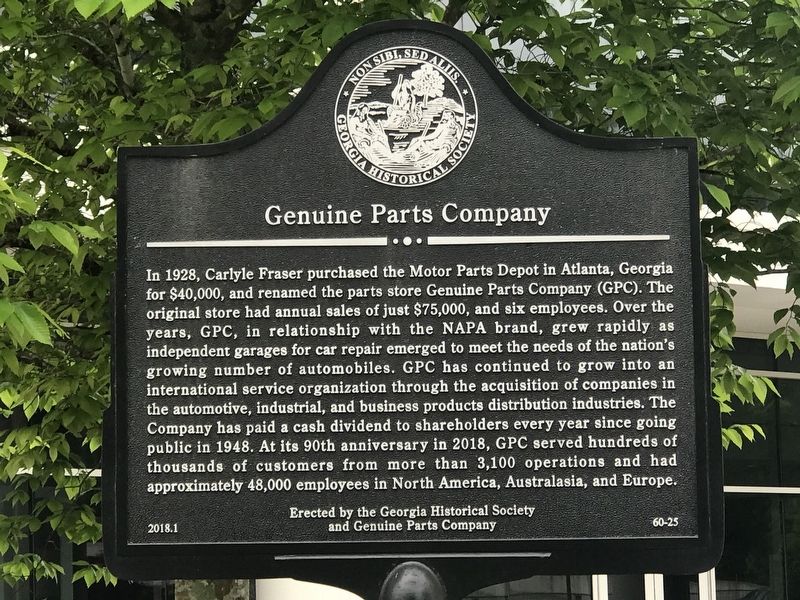 Genuine Parts Company Marker image. Click for full size.