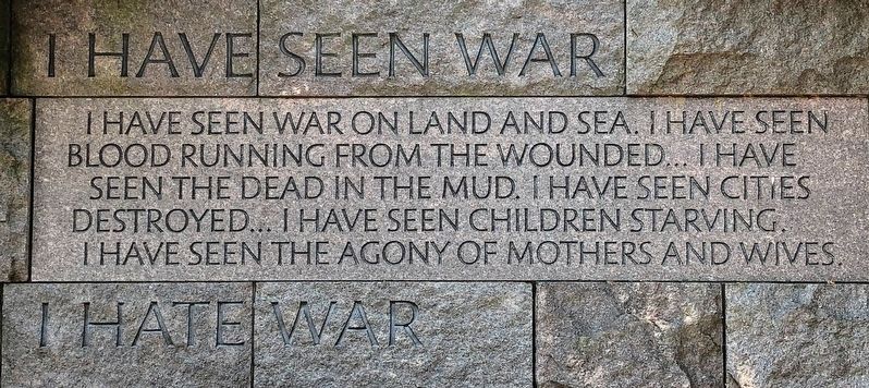 I Hate War Quote image. Click for full size.