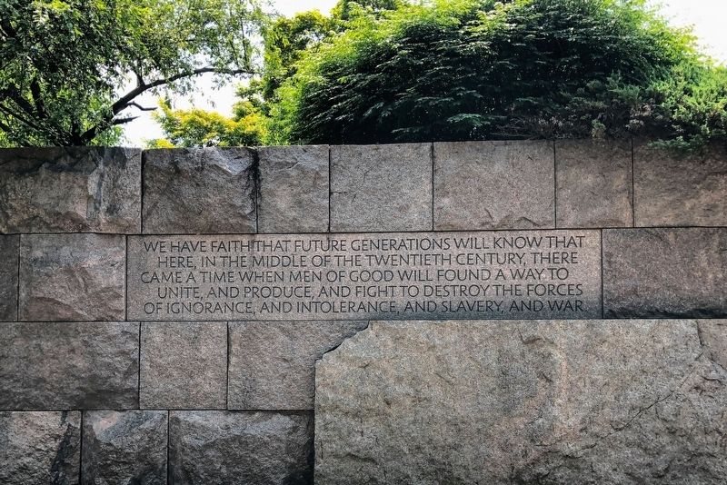 FDR Memorial Quote image. Click for full size.
