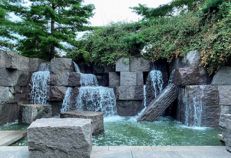FDR Memorial Waterfall image. Click for full size.