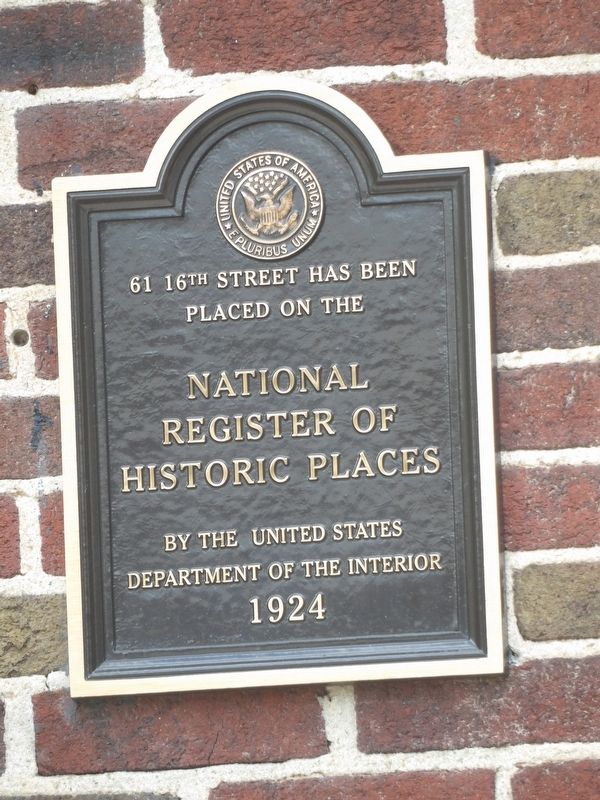61 16th Street Apartment Building Marker image. Click for full size.