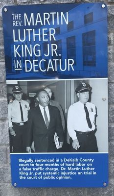 The Rev. Martin Luther King Jr. in Decatur Marker (First panel) image. Click for full size.