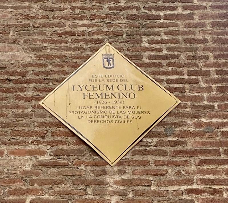 Lyceum Club Femenino Marker image. Click for full size.