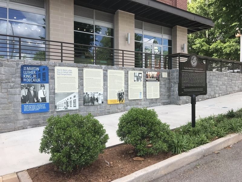 The Rev. Martin Luther King Jr. in Decatur Marker. Click for full size. The Rev. Martin Luther King Jr. in Decatur Marker image. Click for full size.