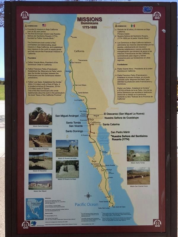 Missions Marker - Dominicans 1773-1855 image. Click for full size.