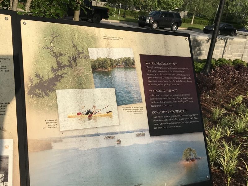 Lake Lanier is Born Marker (right panel). Click for full size. Lake Lanier is Born Marker (right panel) image. Click for full size.