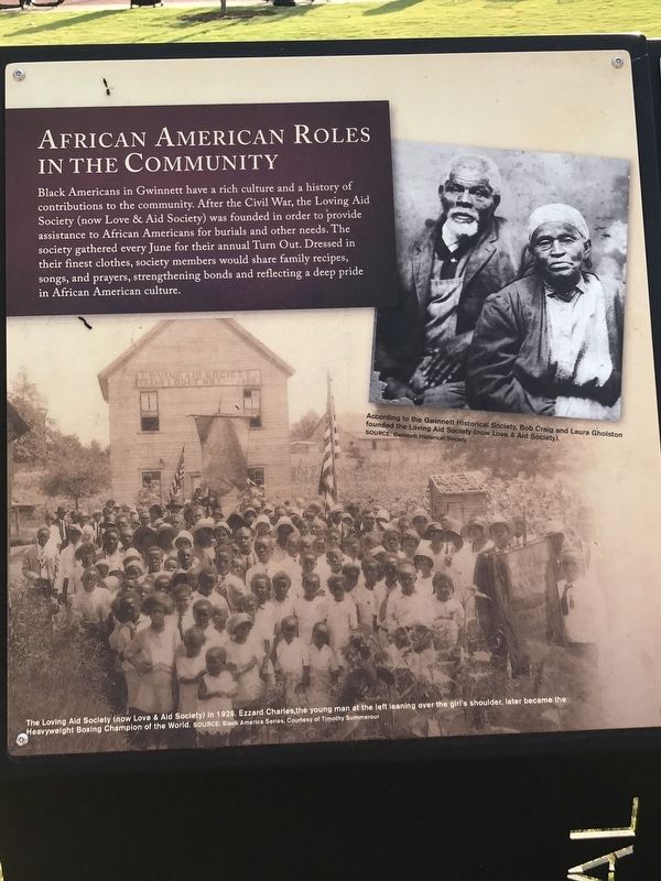 African American Roles in the Community Marker (left panel) image. Click for full size.