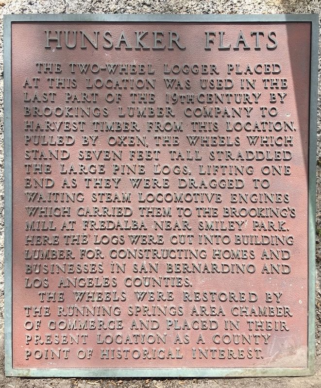 Hunsaker Flats Marker image. Click for full size.