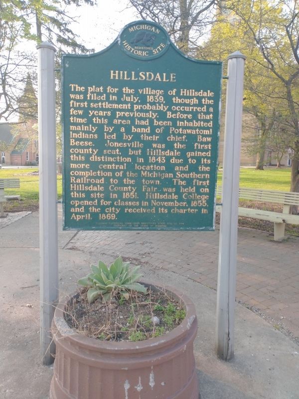 Hillsdale Marker image. Click for full size.
