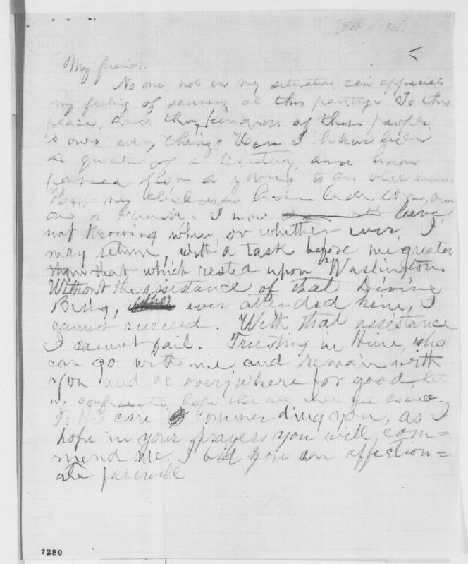Lincoln’s Farewell to Springfield handwritten speech. Click for full size. Lincoln’s Farewell to Springfield handwritten speech image. Click for full size.