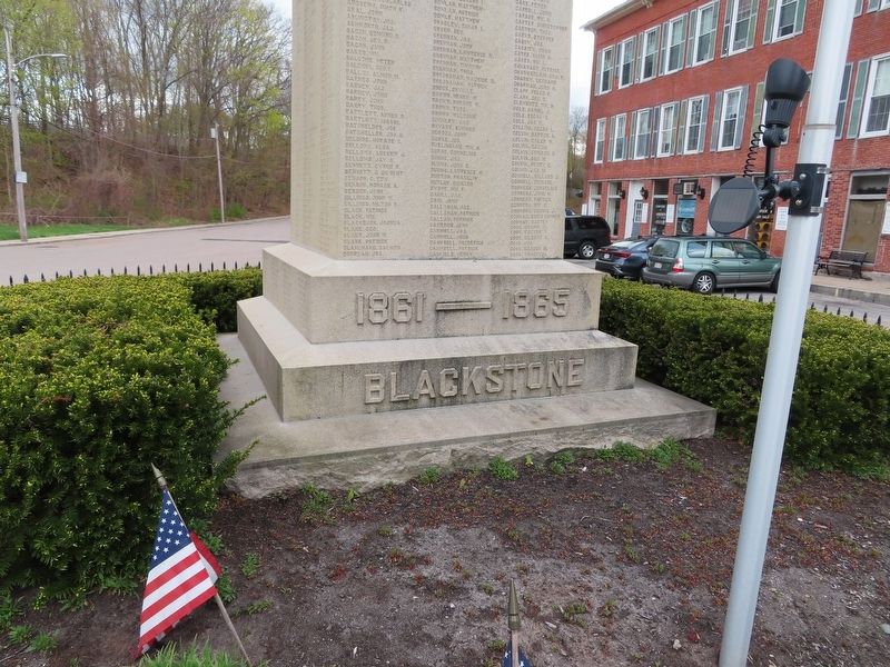 Blackstone Civil War Monument. Click for full size. Blackstone Civil War Monument image. Click for full size.