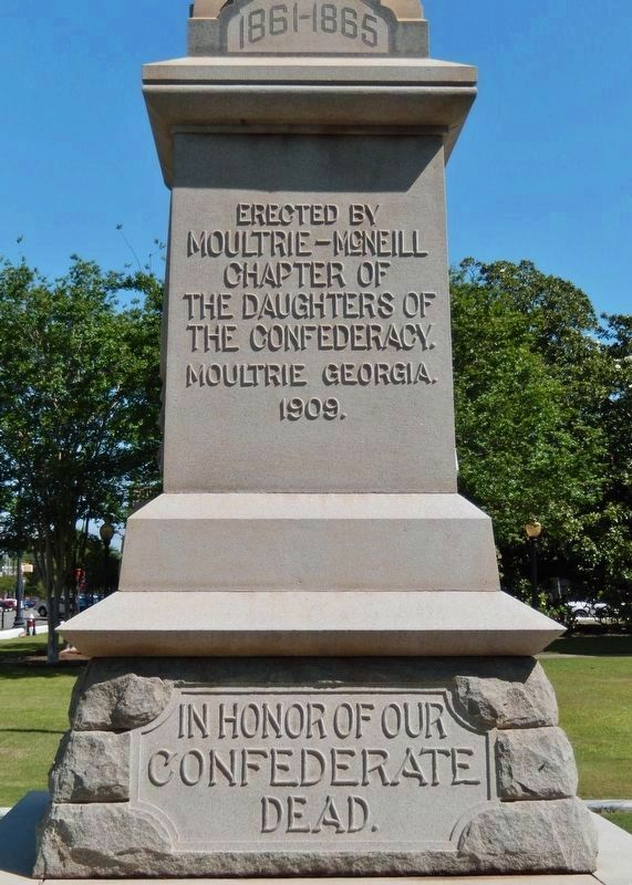 Colquitt County Confederate Monument<br>(<i>south face</i>) image. Click for full size.
